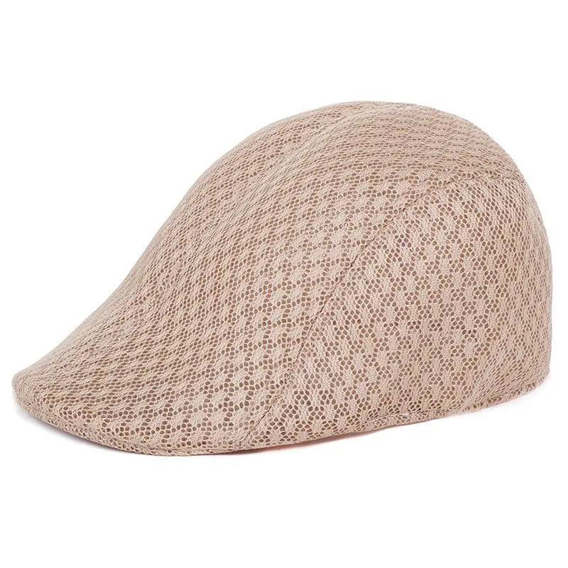 2021New Fashion Unisex Men Women Sun Mesh Beret Cap Newsboy Golf Flat Peaked Sport Hat