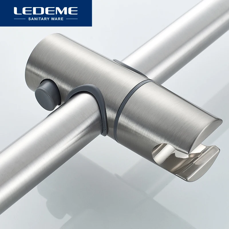LEDEME Shower Rod Lifter Pipe Stainless Steel Lifting Frame Adjustable Head Holder L78001-3