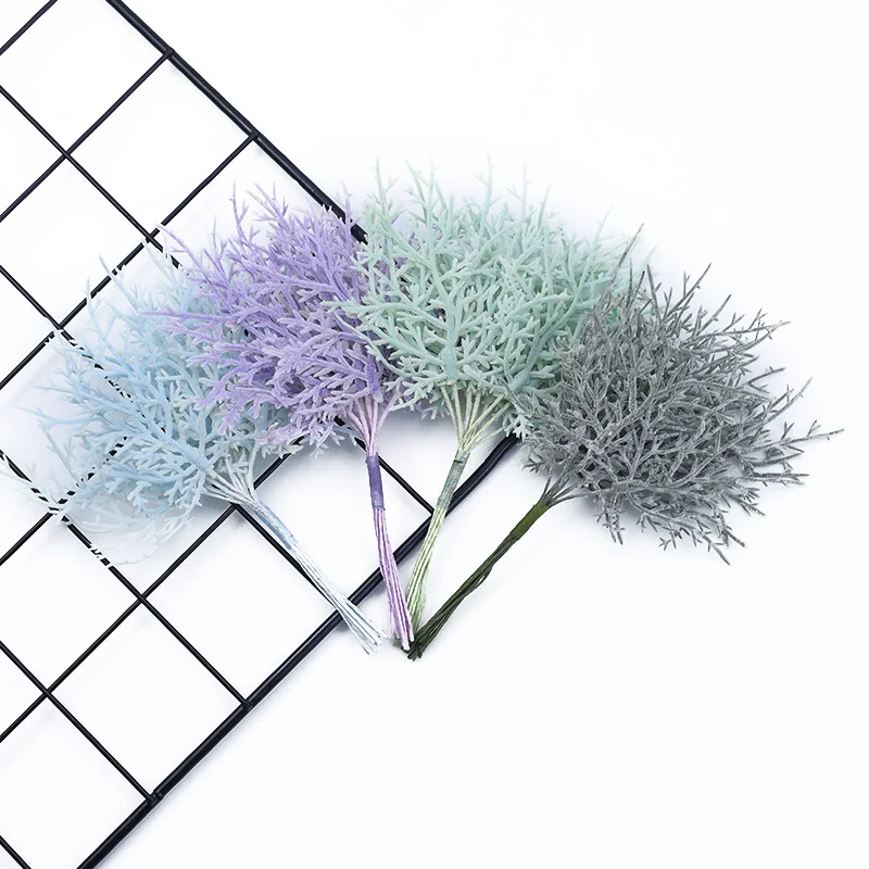 10 stücke Mehrfarbige Weihnachtsbaum Dekorative Blumen Kränze Hochzeit Basis für Wohnkultur Diy Geschenke Box Künstliche Pflanzen Großhandel – Detail 6