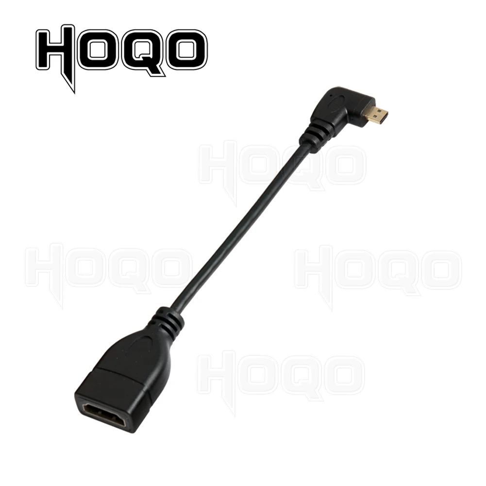 HDMI-compatible 90 Degree Micro HDMI Male to HDMI Female Adapter Cable Left Right Angle Micro HDMI Para Converter for Camera TV