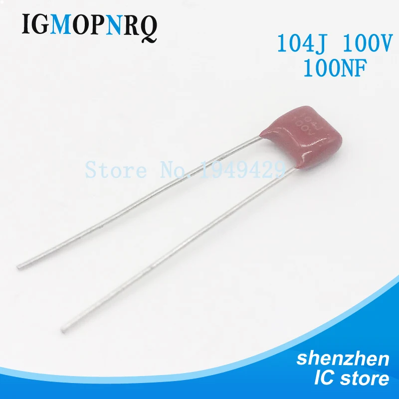 20PCS/Lot 100nF 104 100V CBB Polypropylene Film Capacitor Pitch 5mm 104 100nF 100V NEW