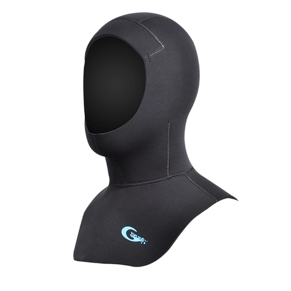 Chapéu de natação de neoprene com ombro para homens e mulheres, capuz, capacete de surf, mergulho, pesca submarina, acessórios, 3mm, 5mm