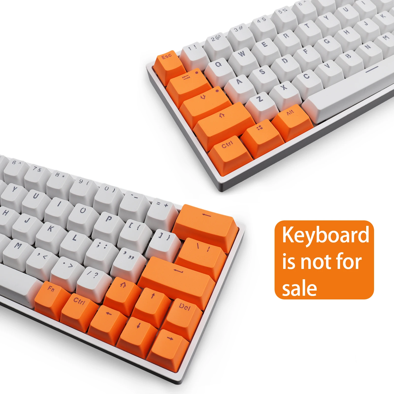 PBT Keycap 64 schlüssel Orange weiß Doppel Farbe Hintergrundbeleuchtung Tastenkappen Universal Spalte Für Ikbc Kirsche MX Annie Mechanische Tastatur