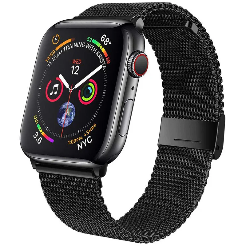 Correa Milanese loop para Apple watch, 44mm, 40mm, 38mm, 42mm, correa de Metal de acero inoxidable para iWatch series 4 3 2 1, Correa # SW