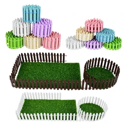 7 Colors Small Wood Fence DIY Dollhouse Miniature Fairy Garden Micro Plant Pot Decor Bonsai Lawn Decor Ornament Accessories 1m