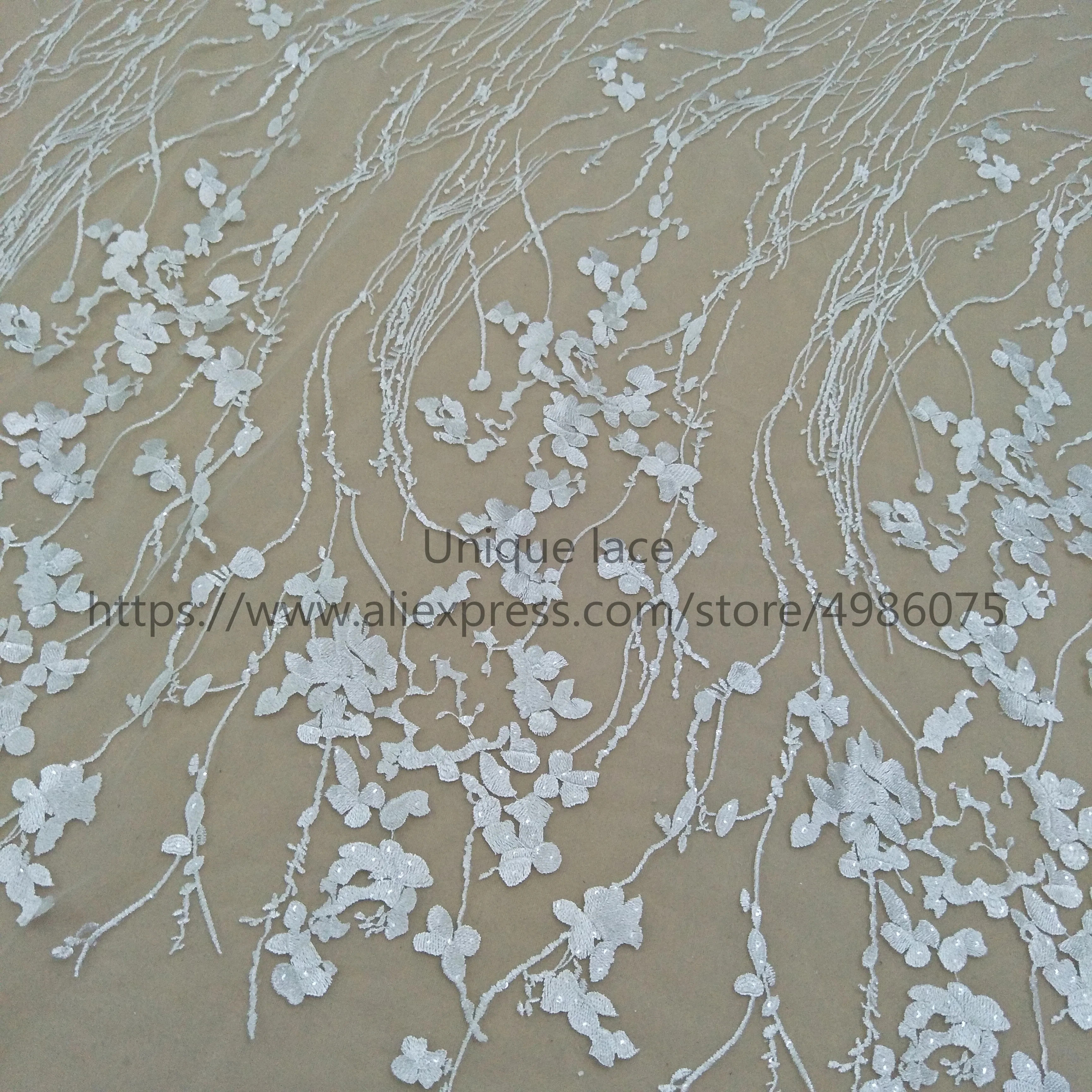 2019 Ivory wedding dress fabric rayon bridal lace 130cm width sell by yard worldwide shipping