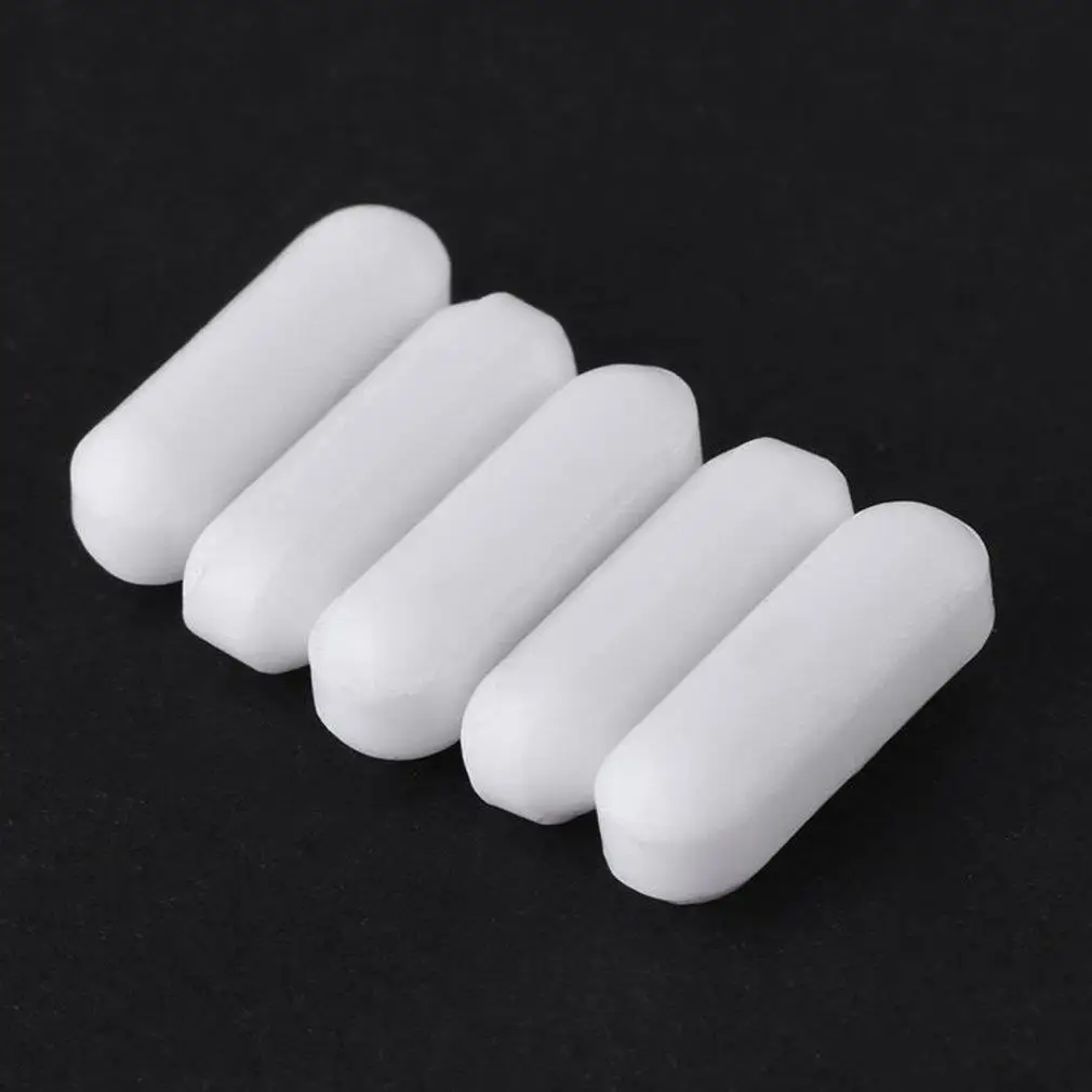 5Pcs PTFE Magnet Rührer Mixer Rühren Bar Zylindrischen Typ-C Magneton Rühren Mixer Weiß Spin Bars Labor Bar rühren Stange