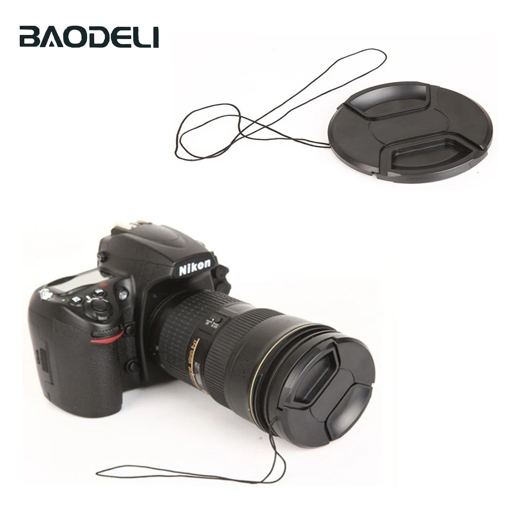 BAODELI Camera Cover Lens Cap 46 49 52 55 58 62 67 72 77 82 Mm For Canon 77d Nikon D 3400 5100 5600 Sony A6000 Rx100 Accessories