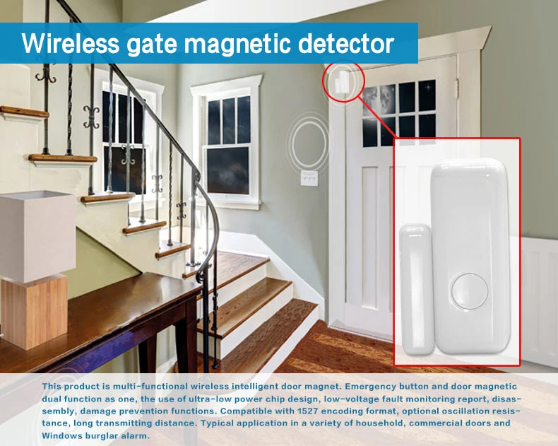 433MHz Door Detector Wireless Home for Alarm System Alerts Window Sensor