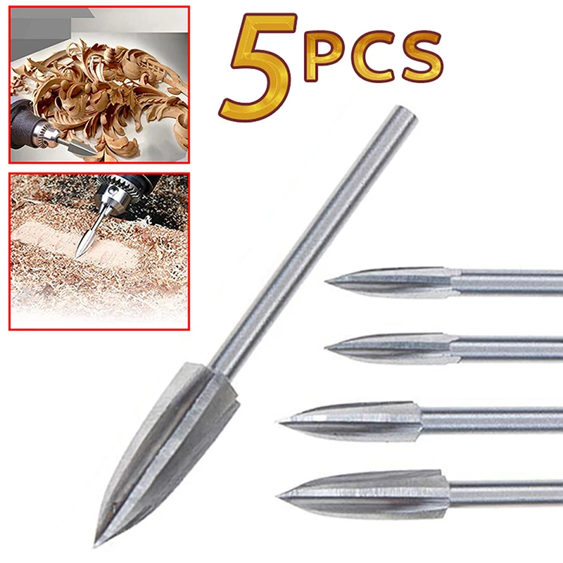 

HSS Wood Engraving Bit, Precise Tool, Cutting Knife, Wood Engraving Drill Bit Set, Carbide Carving Cutters, Wood Chisel Cutter