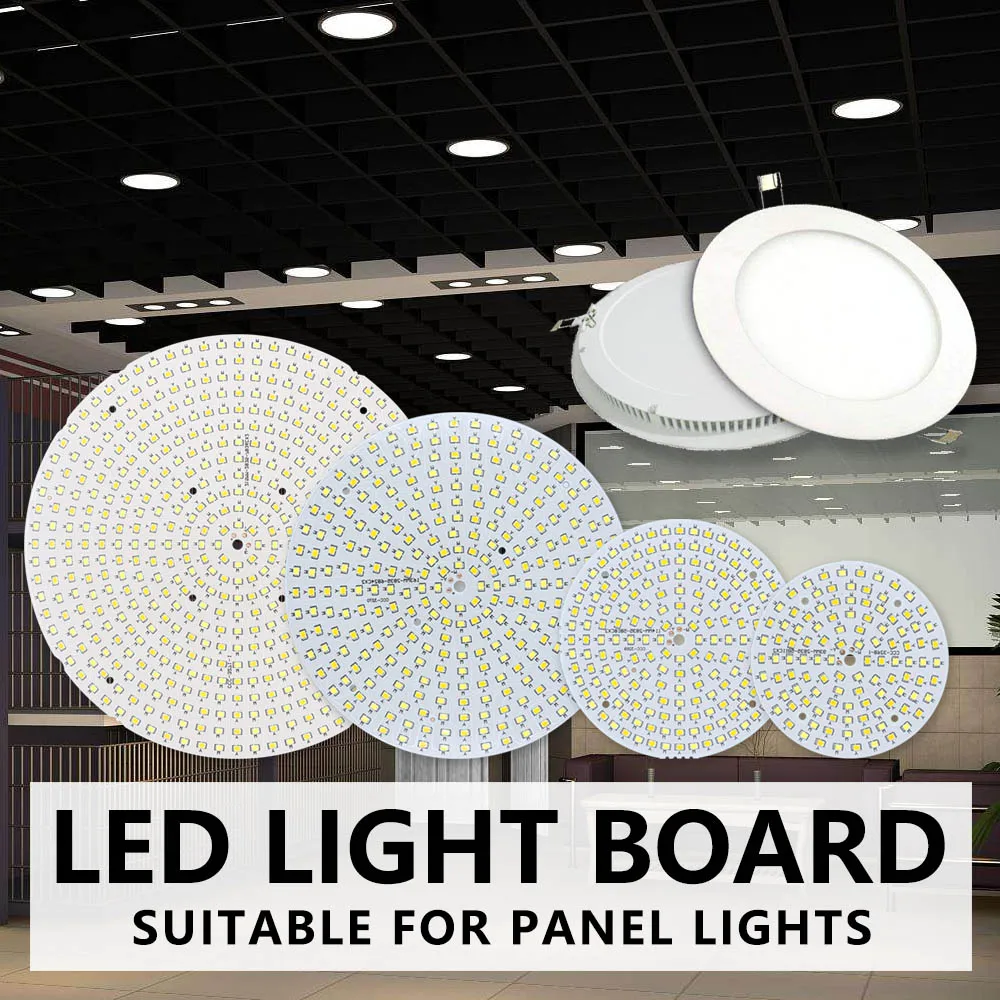 LED Light Board Round And Driver 10W 18W 24W 36W 250mA Three-color LED Source Lamp Diode Ceiling Light Panel Light Accessories