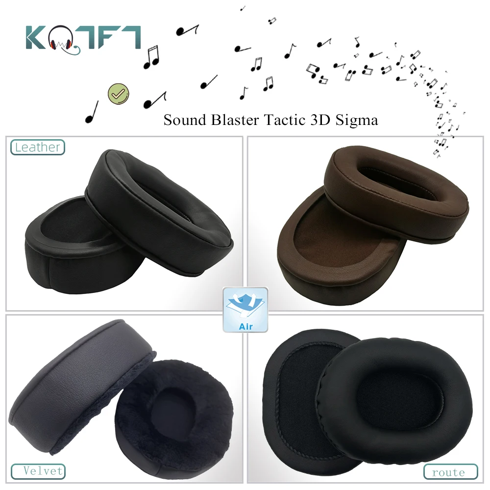 

KQTFT 1 Pair of Replacement EarPads for Sound Blaster Tactic 3D Sigma Headset Ear pads Earmuff Cover Cushion Cups