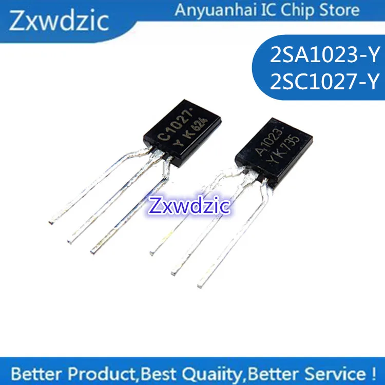 

10 пар, новинка 100%, импортный оригинальный Триод мощности 2SA1023-Y 2sc1027KTA1023-Y KTC1027-Y A1023 C1027 TO-92 (1 пара)