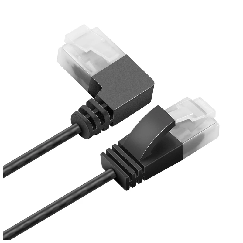 5M 3M Ультратонкий Ethernet-кабель Cat6 RJ45 Прямоугольный сетевой патч-корд UTP 90-градусный кабель Cat6a Lan для ноутбука Маршрутизатор ТВ BOX