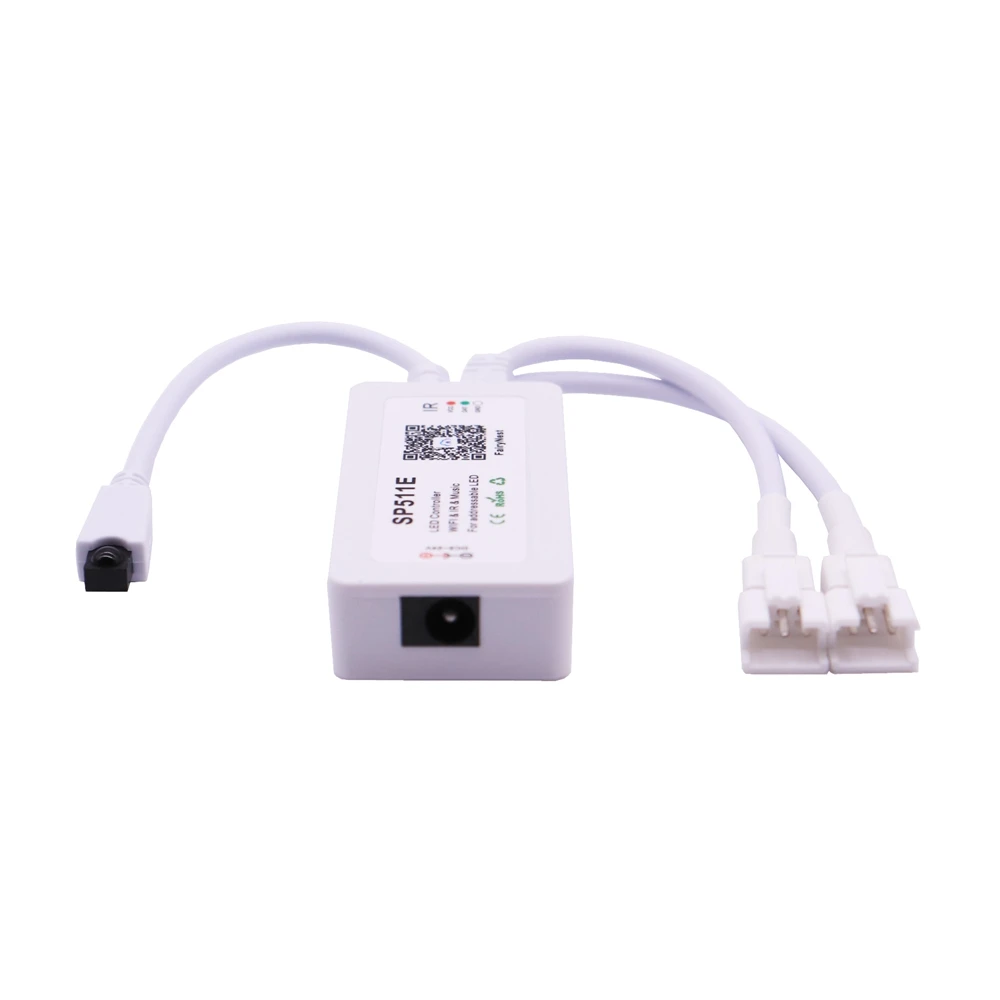 WS2811 WS2812B Addressable Pixel RGB LED Strip Light Controller SP511E WiFi Music Dual Output Alexa Smart Voice APP Control