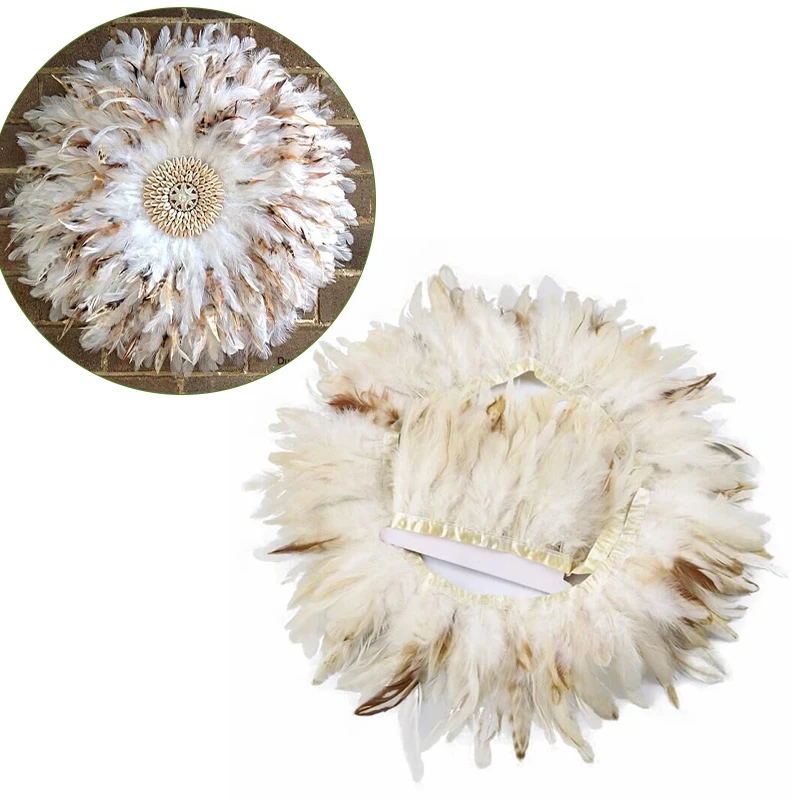 Juju Hat 1 meter Chicken Rooster Feathers Trim Fringe 10-15CM Feather Decoration Ribbon Craft Diy Tapestry Accessories