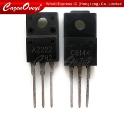 10pcs/lot=5pairs ( 5pcs A2222 + 5pcs C6144 ) 2SA2222 2SC6144 TO-220F In Stock