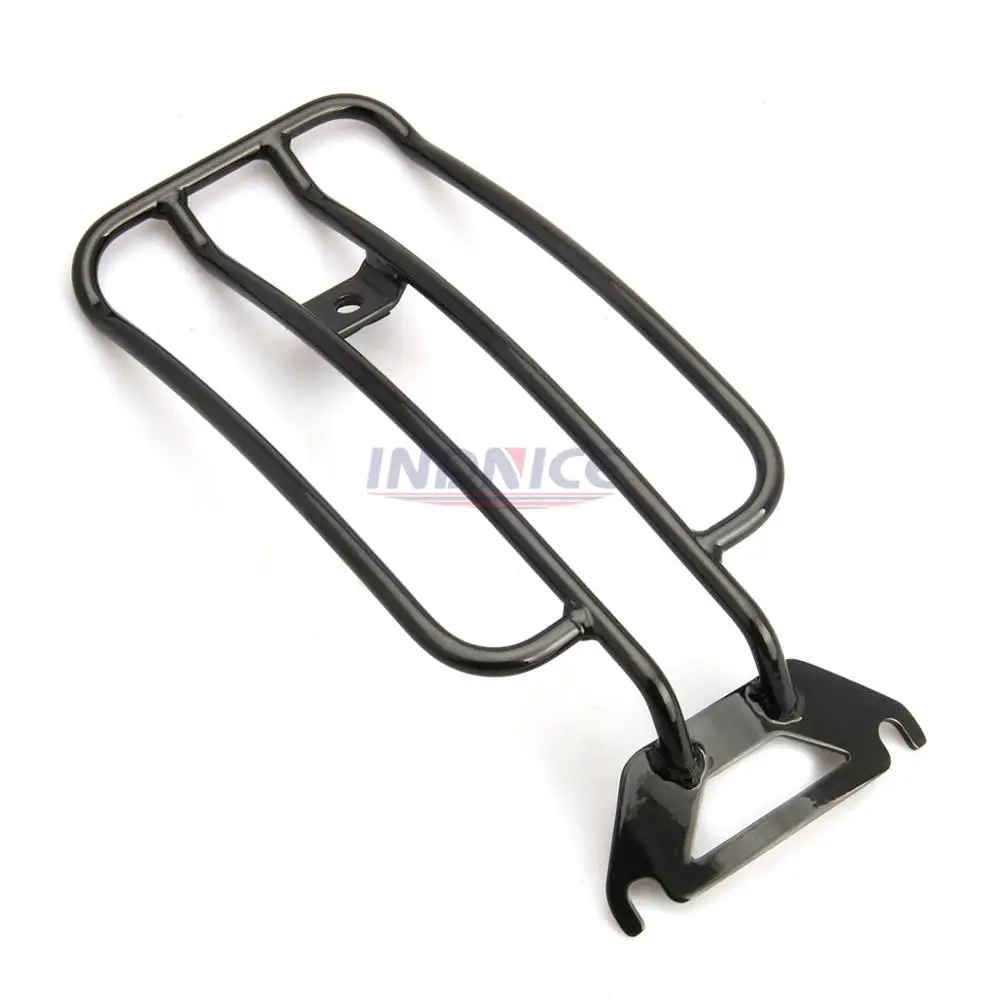 Aço traseiro Fender Rack para Harley Touring, Preto Solo Assento Bagagem, FLHTCU, FLHR Estrada Glide, FLTR