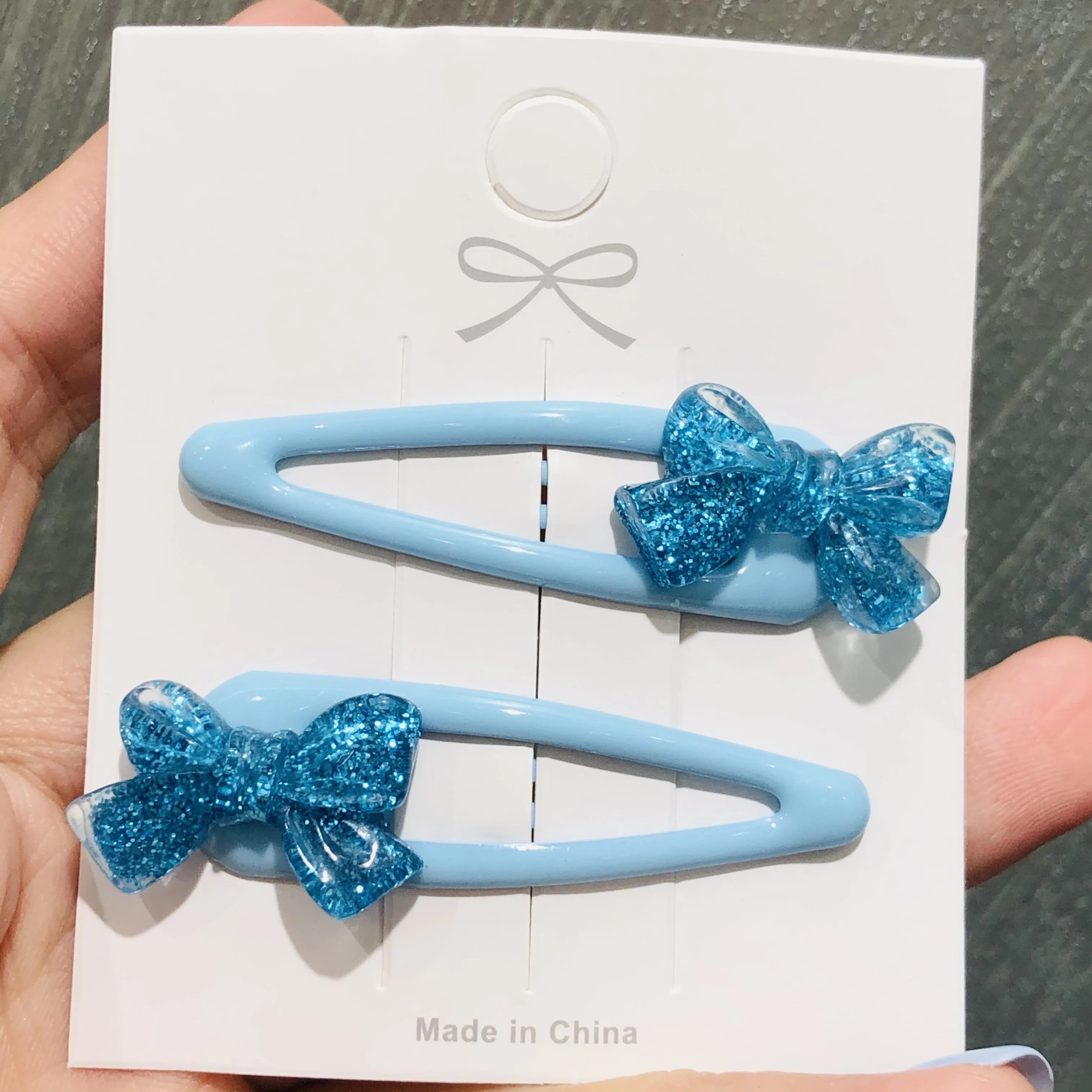 2Pcs/lot Shiny Bow-knot Rosette BB Clip For Girls Kids Handmade Boutique Mini Hairpin Hair Accessories Headwear