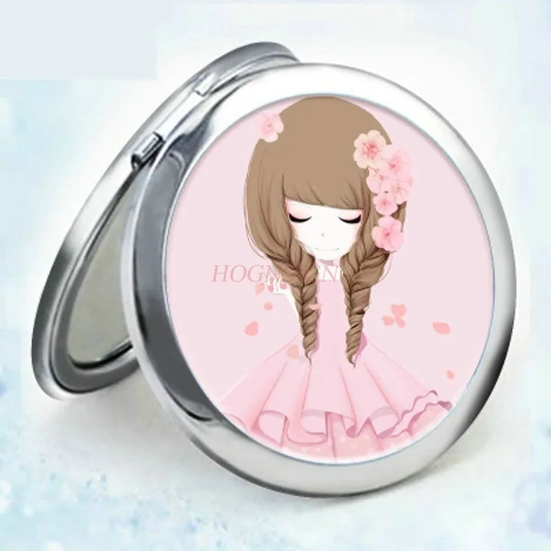 

Small Mirror Portable Mirror Cartoon Small Mirror Portable Folding Double-sided Portable Mini Makeup Mirror Sale