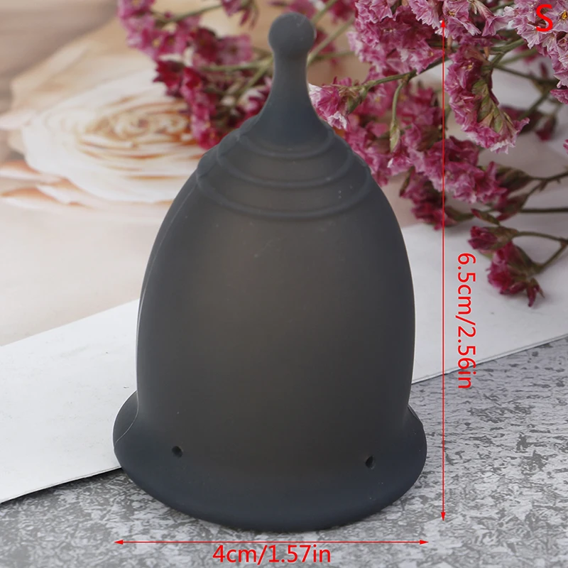 Black Color Copa Menstrual Women Feminine Hygiene Menstrual Cup Medical 100% Silicone Cup Reusable Lady Cup Collector Menstrual