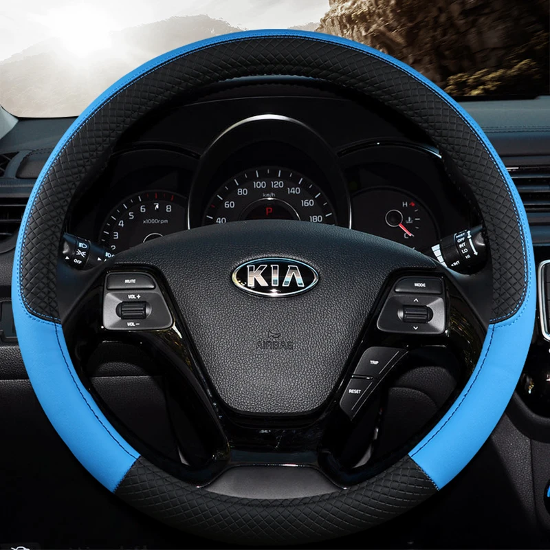 

Car Steering-wheel Covers Automobile Wheel Cover For Kia Ceed Rio K2 K3 Sportage R Picanto Carnival Niro Car decoration