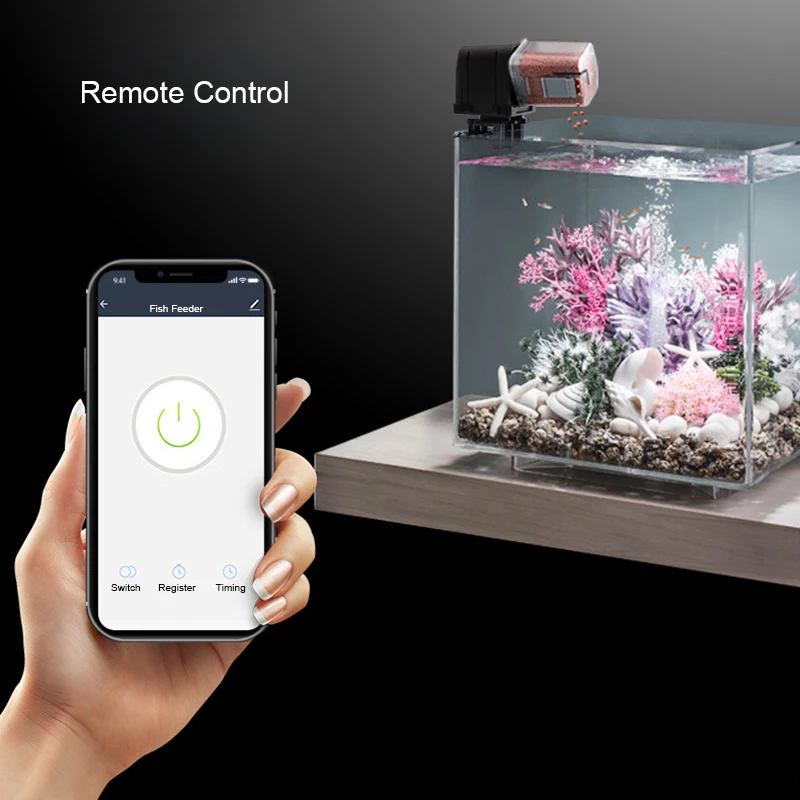 Automatic Aquarium Food Feeder Remote Control WIFI Wireless Fish Tank Auto Timer Fish Feeder Aquarium Accessories