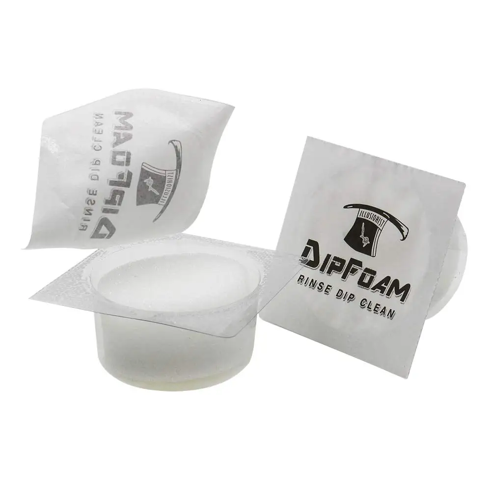 8/16/24Pcs Tattoo Wegwerp Dip Schuim Spoelen Caps Cups Cleaning Voor Tattoo Naald En Tip Spoelen dip Tattoo Schone Leveringen