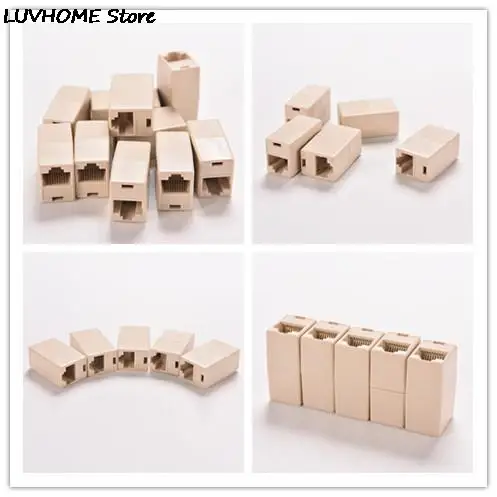 1 RJ45 Cat5 8P8C Socket Connector Coupler For Extension Broadband Ethernet Network LAN Cable Joiner Extender Plug