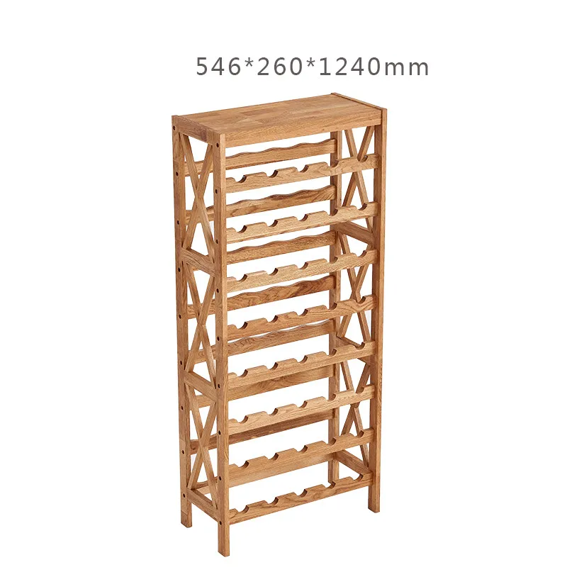 Modern Wooden Wine Rack Cabinet Display Shelf Bar Globe for Home Bar Furniture Oak Wood 25-40 Bottles Wine Rack Holders Storage