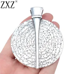 2pcs Bohemia Large Medallion Round Charms Pendants for DIY Necklace Jewelry Making Findings 84x67mm