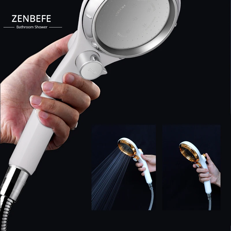 

Съемная и моющаяся насадка для душа под давлением ZENBEFE, экономичная душевая лейка, регулируемый размер потока