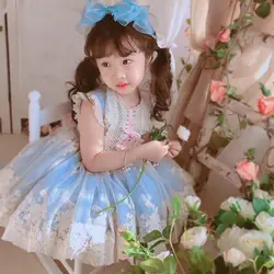 Baby Girl Lolita Dress Children Spanish Princess Dresses Infant Royal Ball Gown for Girls Birthday Baptism Frocks Vestidos