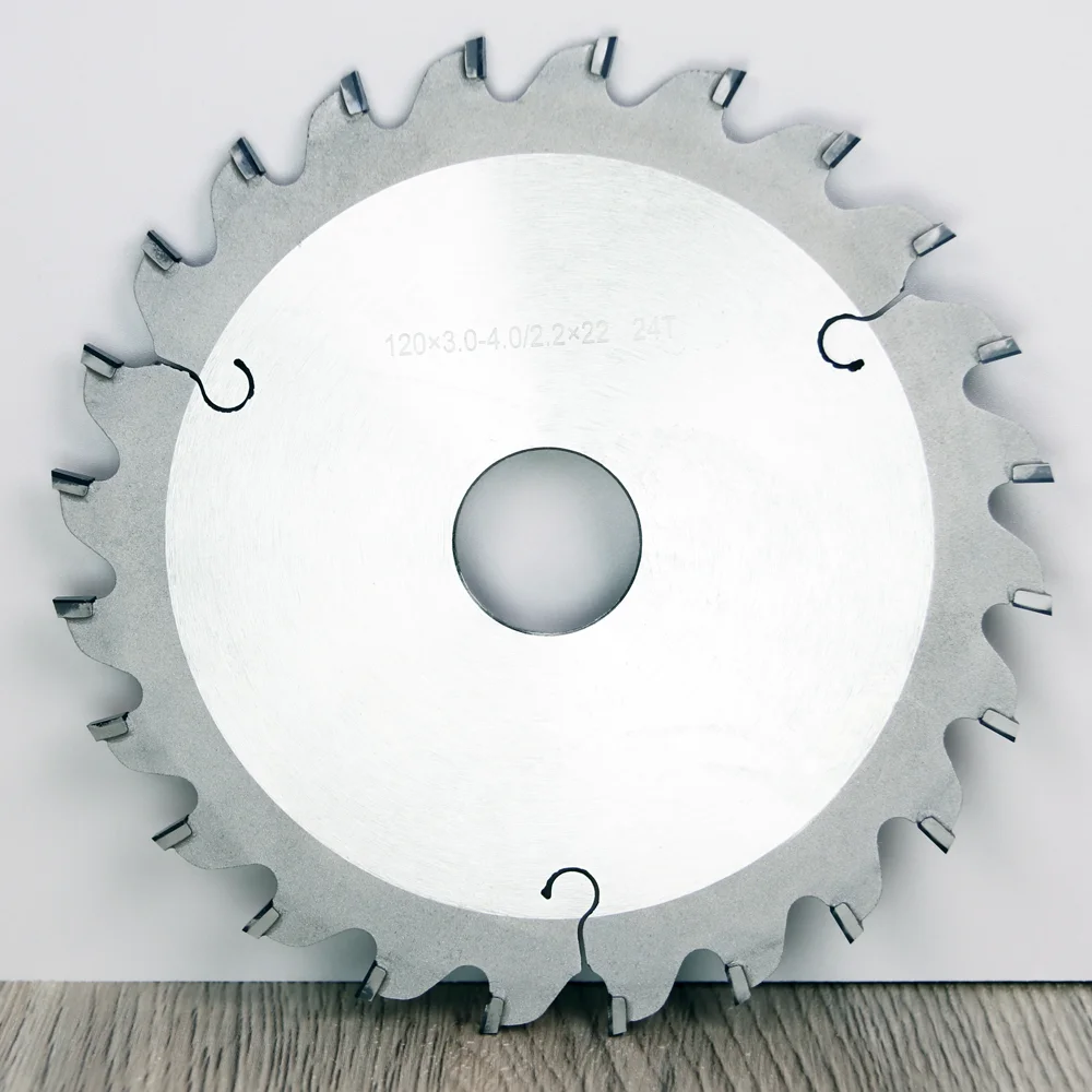 120mm PCD Diamond Conical Scoring Saw Blade for MDF Melamine Particleboard Chipboard Cutting on Beam Panel Saw Machine