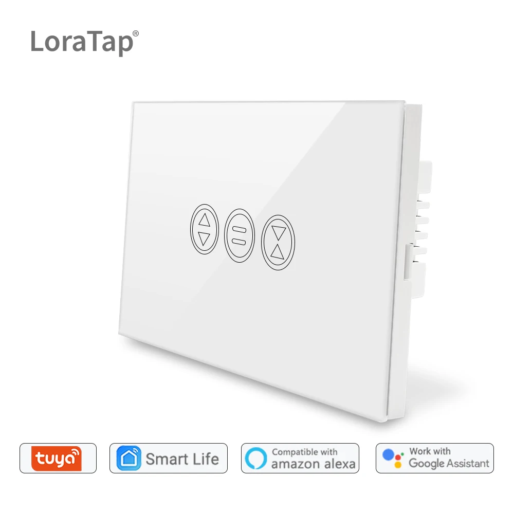 WiFi perde anahtarı dokunmatik Panel Tuya App uzaktan kumanda elektrikli panjur kör ses kontrolü Google ev Alexa Echo DIY
