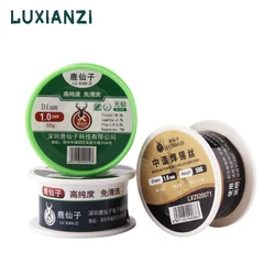 LUXIANZI 50g Lead Free Solder Wire 0.3/0.4/ 0.5/0.6/0.8/1.0mm Rosin Core Soldering Tin Wires Flux Low Melting Point High Quality