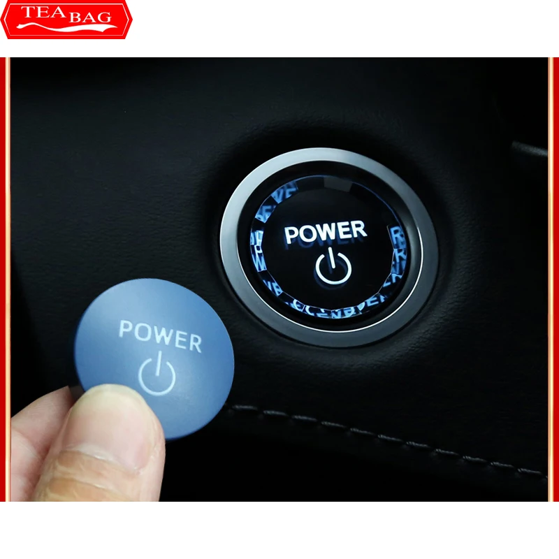 

Car Styling One-button start Switch Button Sequins Engine Replace Cover For Toyota Highlander XU70 Refit 2020-2022 Accessories