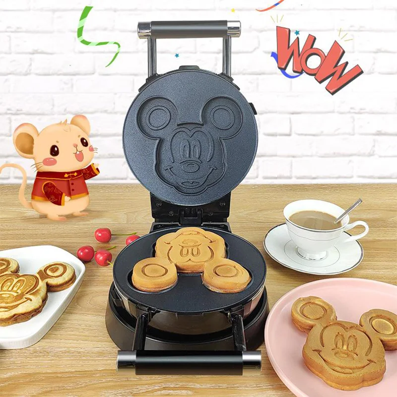 Commercial Electric 220V waffle maker machine cake oven Electric Baking Pan Double-sided Heating crepe maker cake Pancake maker