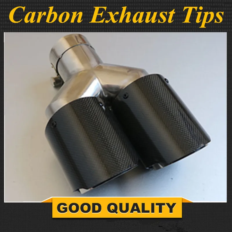

1 шт., углеродное волокно, гриль, АК, универсальная двойная автомобильная выхлопная труба, глушитель, автомобильные аксессуары, наконечник для модификации