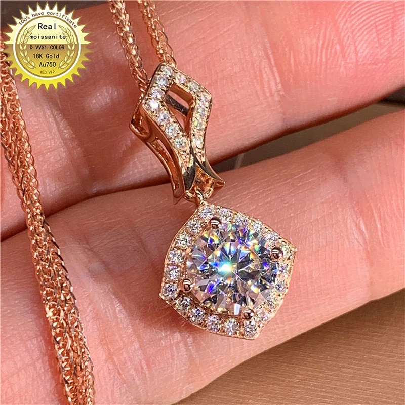 

100% Solid 18k gold (Au750) and 1ct DVVS color moissanite we have certificaet 002