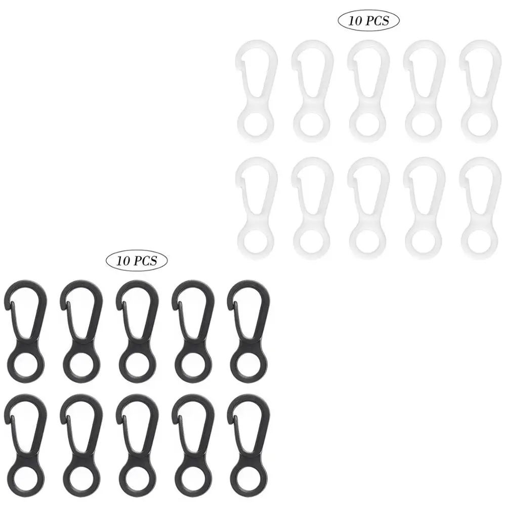 10 Nylon Plastic Hooks Waterproof Small Mini Flag Pole Snap Clips Kitchen Bathroom Halyard Hangers Home Key Hanging Holder Clasp