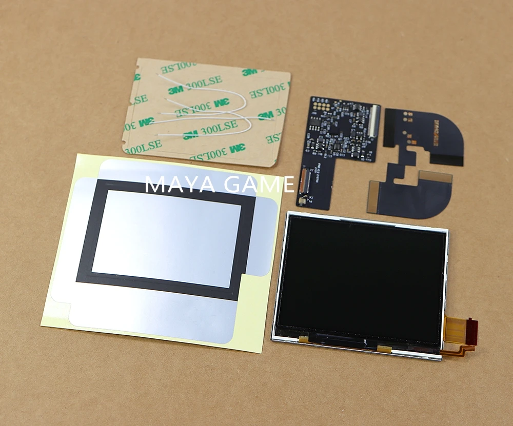 مجموعة واحدة لـ GBA RETRO PIXEL نقطة إلى نقطة لـ Gameboy Advance New IPS V3 شاشة LCD عالية السطوع شاشة الإضاءة الخلفية