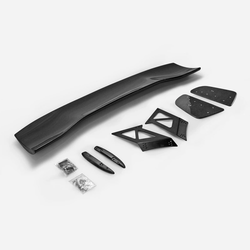 For Impreza GDA GDB GDC VTX Style Carbon Fuber GT Wing (Width 300mm, Stand Height 220mm) Glossy Finish GD Rear Wing Splitter Set