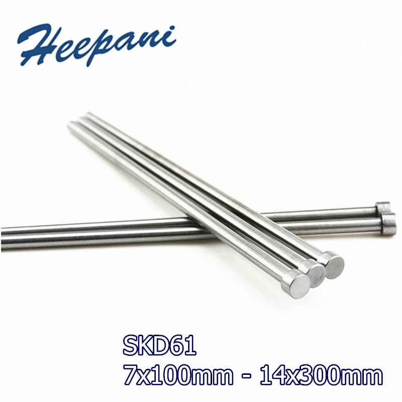 10pcs/lot SKD-61 Precision Straight Ejector Pin 7x100mm - 14x300mm Customize Mold Guide Injection Pins Plastic Core Punch Needle