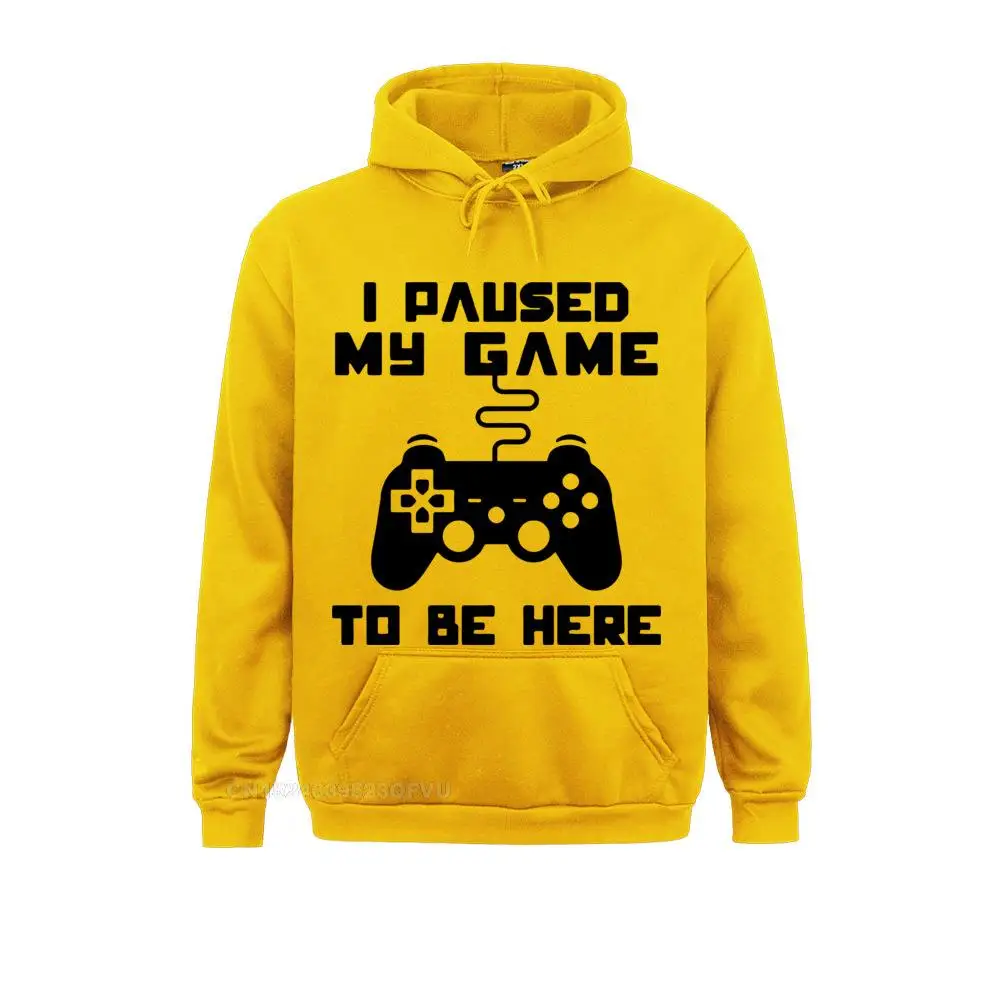 I pause My Game To Be Here-Sudadera con capucha para hombre, divertida Sudadera con capucha para jugador de videojuegos, Humor, broma, Tops con estampado de letras