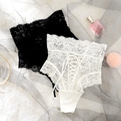 Women's Panties High Waist Lace Sexy Thongs g-string Underwear Ladies Hollow Out Underpants Intimates Lingerie Strappy Knickers
