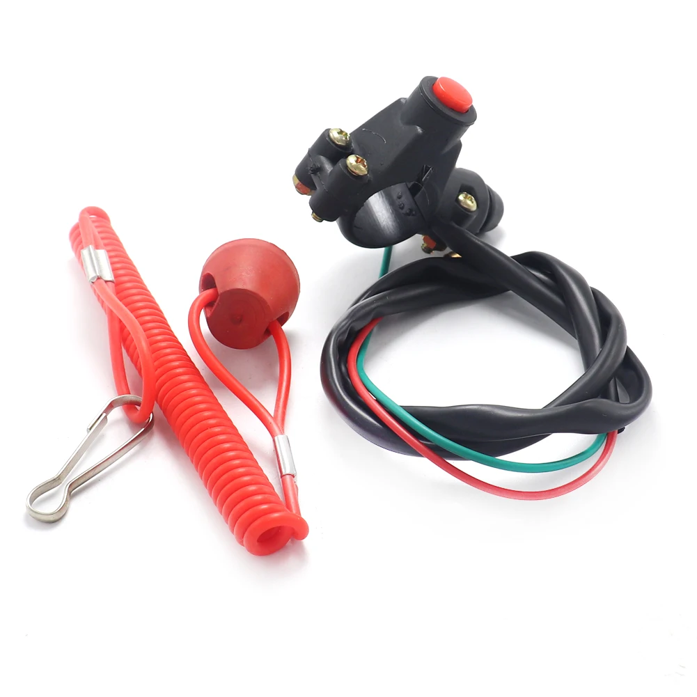 Motorcycle Single Support Flameout Switch Horizon for ATV Beach Bike Outboard Emergency Stop Flameout Switch