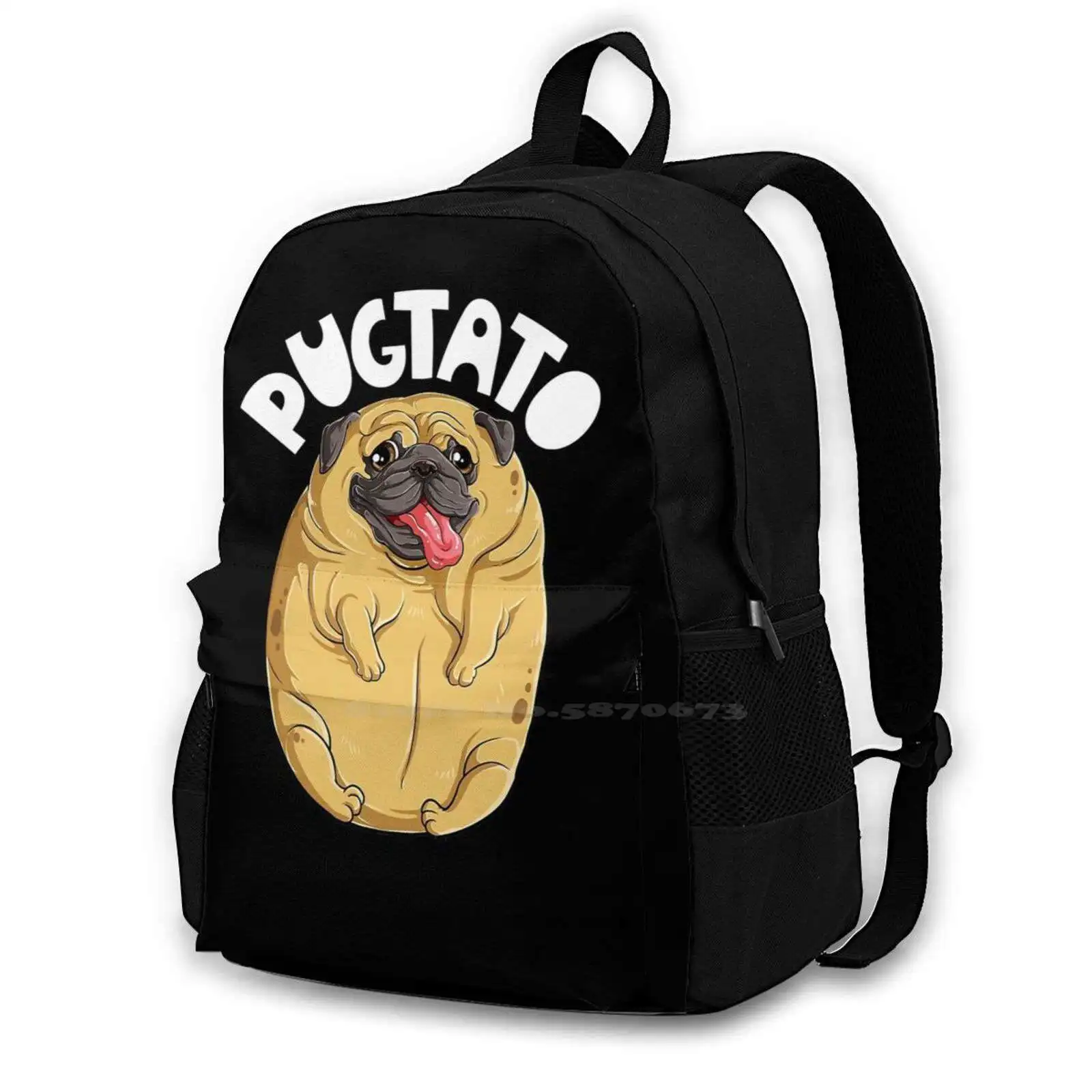 Pug kentang kemeja anjing pecinta kostum lucu keluaran baru tas sekolah tas ransel Pug kentang anjing pecinta kostum anjing lucu