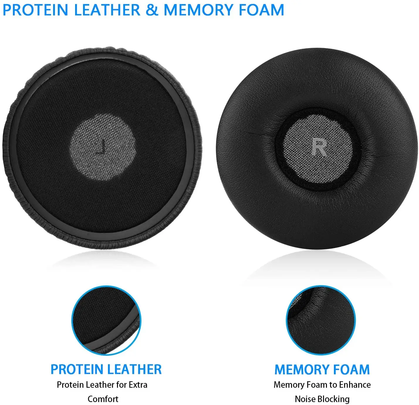Y50イヤパッド交換用イヤークッションパッド、タンパク質レザーとメモリーフォーム付きakgy50用イヤホン