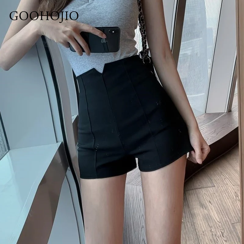 

Shorts Women Embroidery Elasticity Lovely Girls Korean Style Sweet Students Harajuku Black Simple Oversize Trousers Female